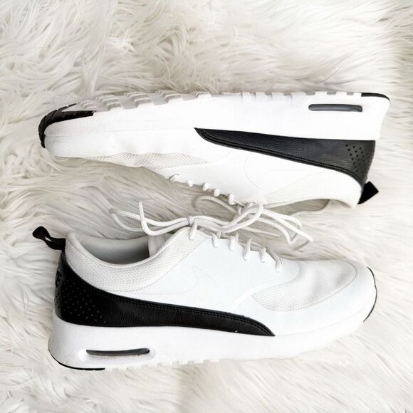 NIKE | Air Max Thea Black Leather Sneakers Tennis Athletic Shoes | Size 11 - Picture 7 of 8
